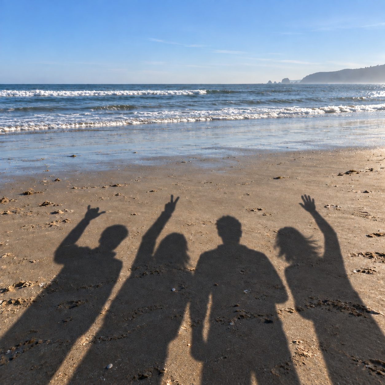 Our Lincoln City creative and development team together on the Oregon Coast beach